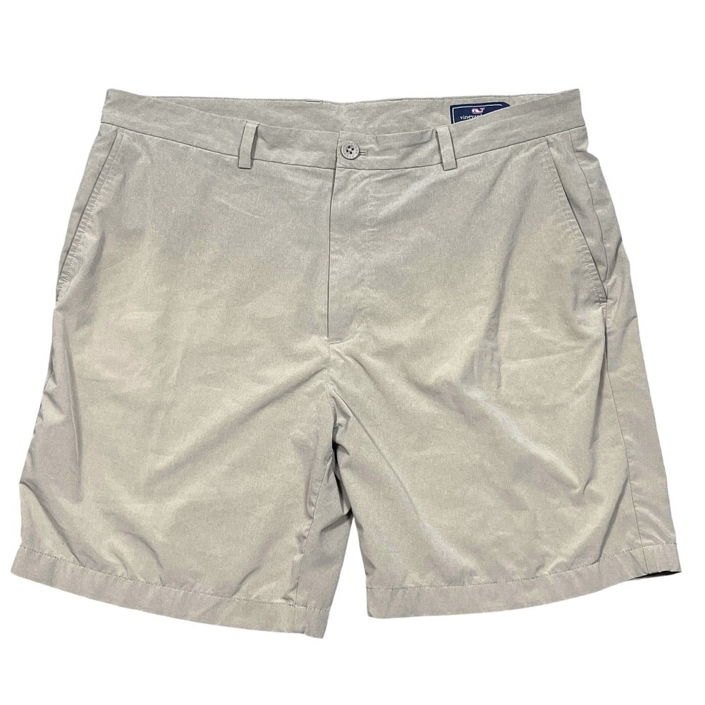 Vineyard Vines Performance Breaker Shorts 38x8 Beige Stretch Quick Dry Golf‎